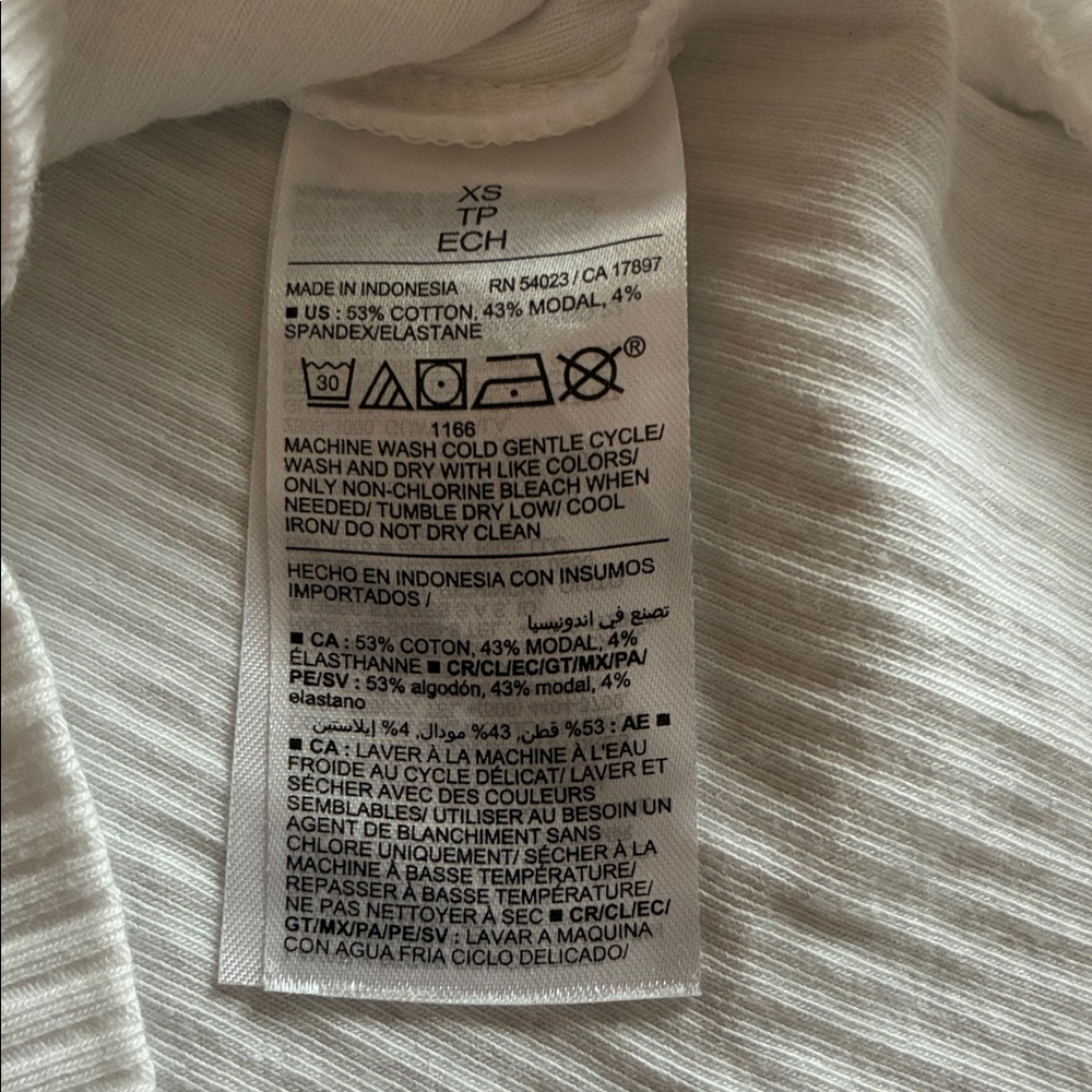 Old Navy Off-Shoulder Ribbed Top - White - Picture 3 of 3
